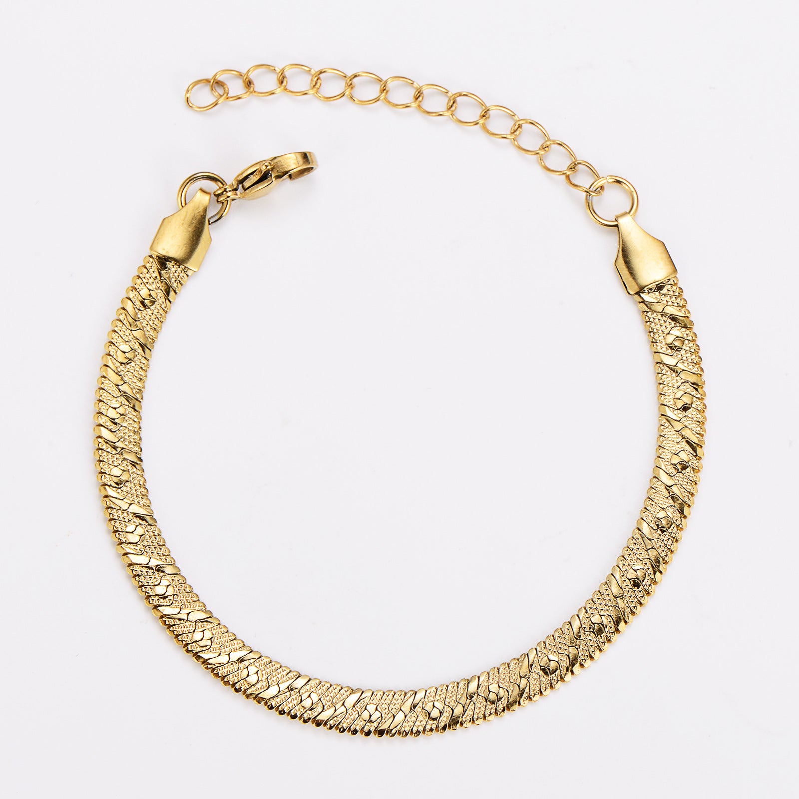 Aml Stainless Steel Batch Pattern Blade Sweater Chain Simple Ladies Clavicle Chain Fashion Flat Snake Stainless Steel Snake
