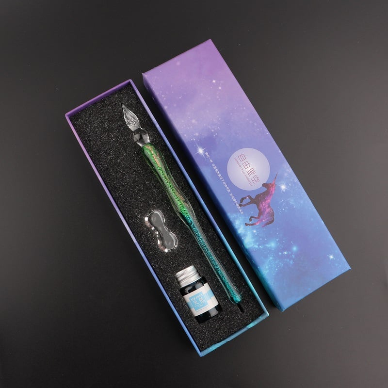 2023 Calligraphy Glass Dip Pen Ink Set