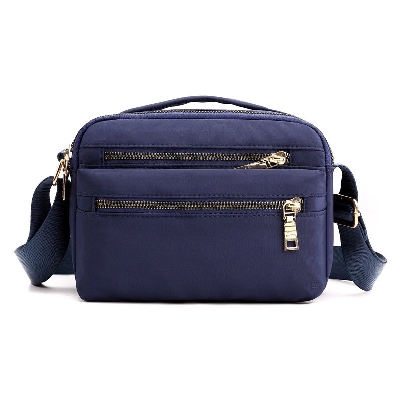 Women's Small Nylon Solid Color Basic Classic Style Square Zipper Shoulder Bag Crossbody Bag