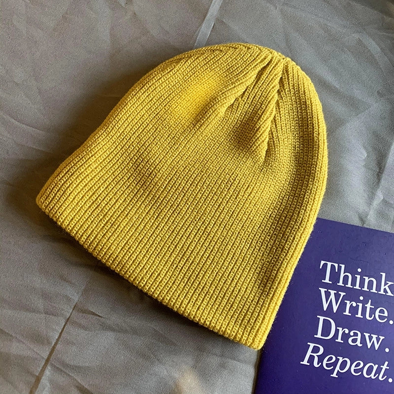 Unisex Basic Solid Color Eaveless Wool Cap