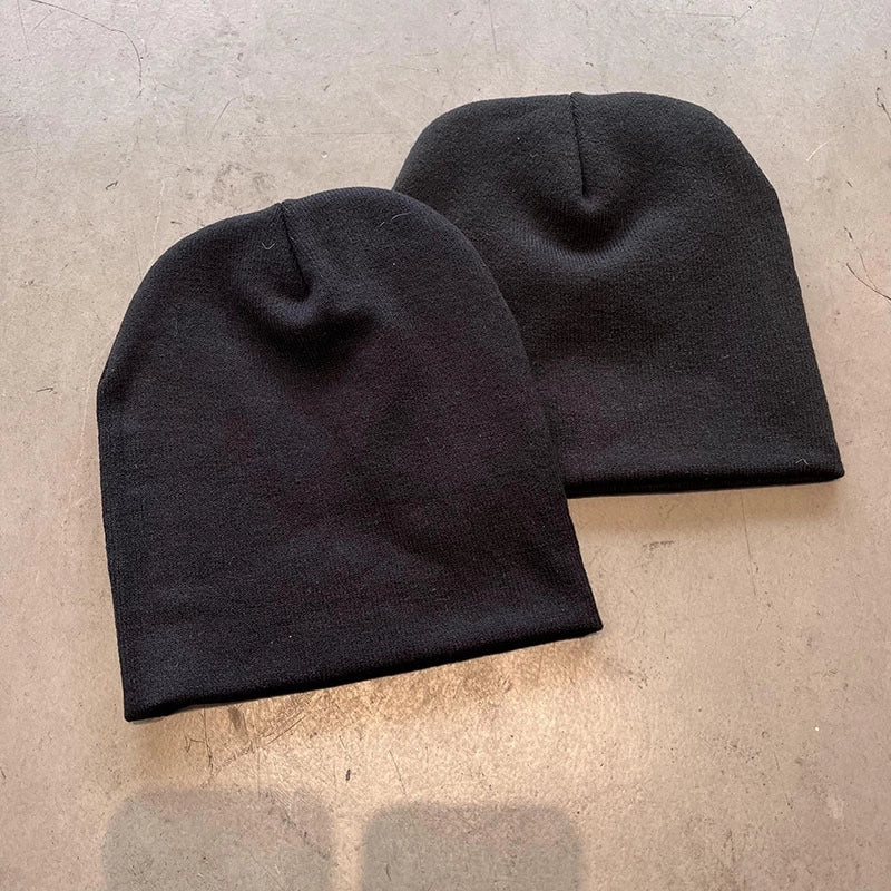 Unisex Hip-Hop Minimalist Color Block Eaveless Wool Cap