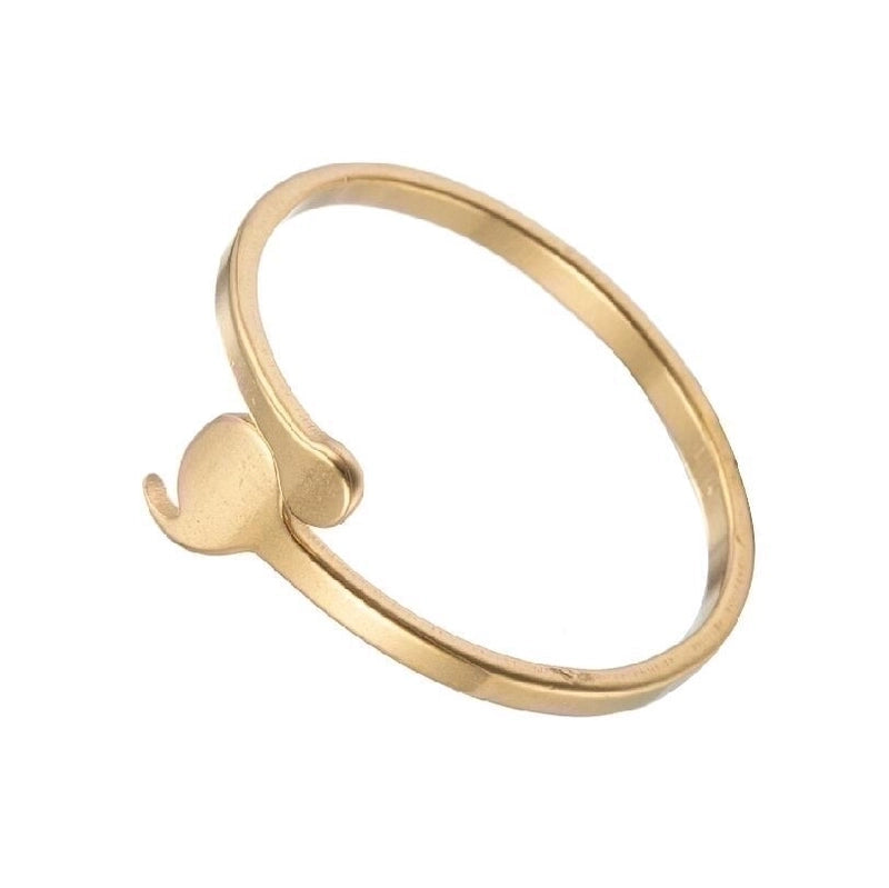 Fashion Geometric 201 Stainless Steel 18K Gold Plated Plating Open Ring