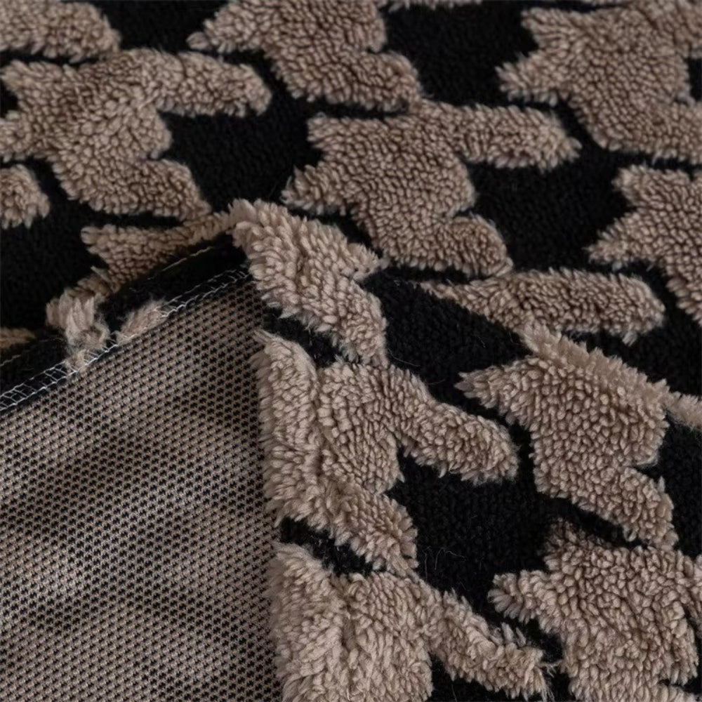 Houndstooth Plush Sofa Cover