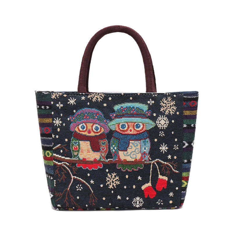 Women's Vintage Style Butterfly Polyester Shopping Bags