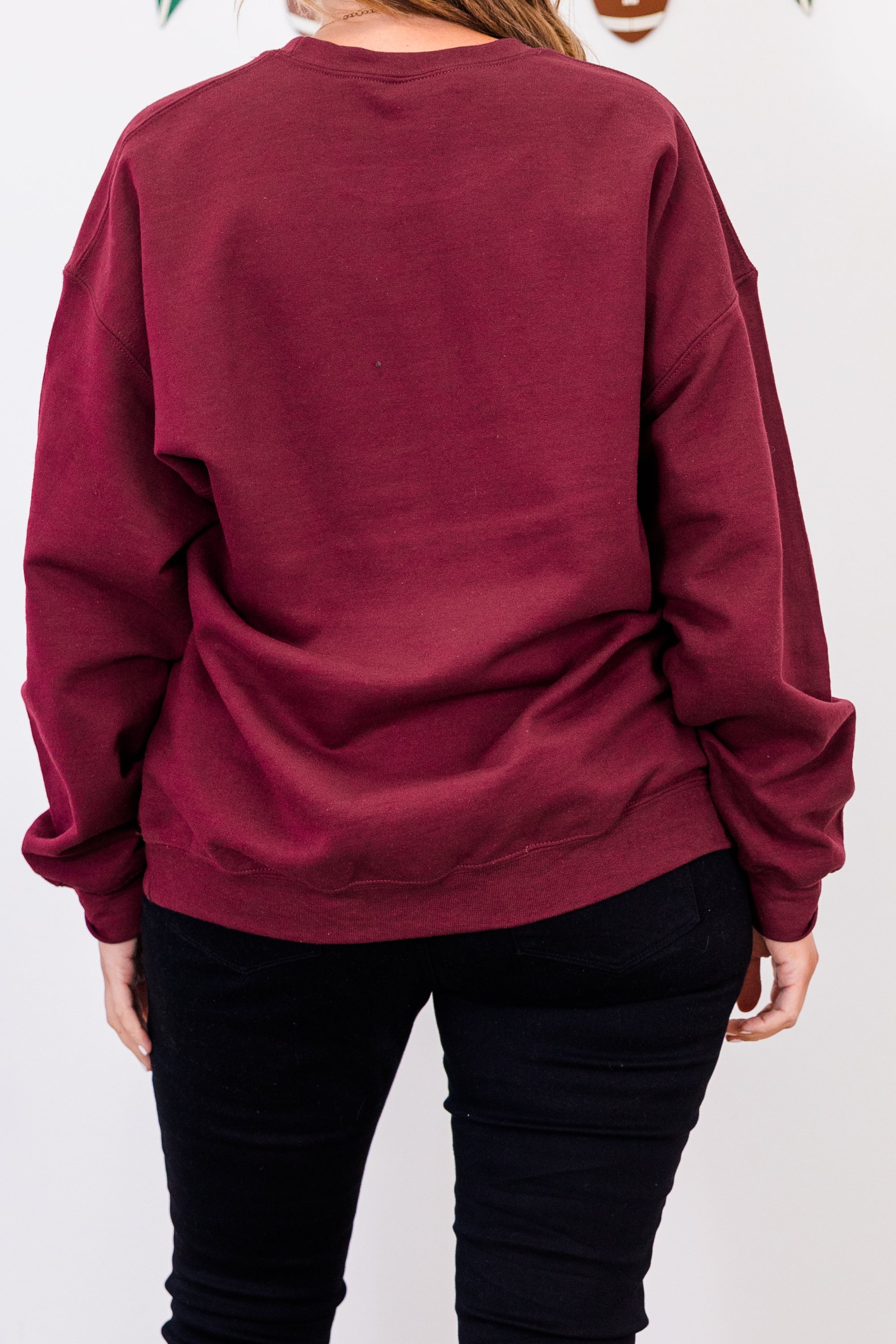 Meet Me At The Game Sweatshirt. Maroon