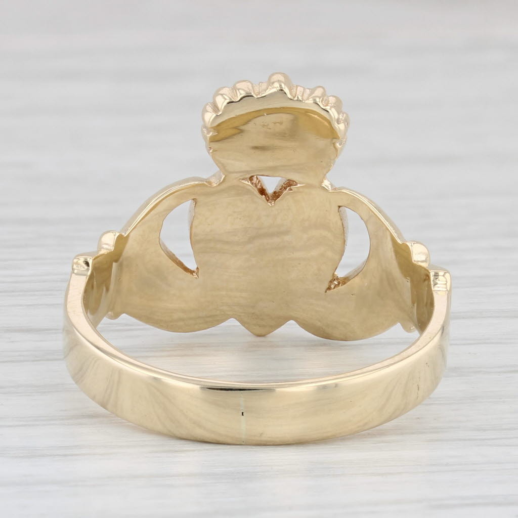 Irish Claddagh Ring 10k Yellow Gold Size 11 Wedding Band