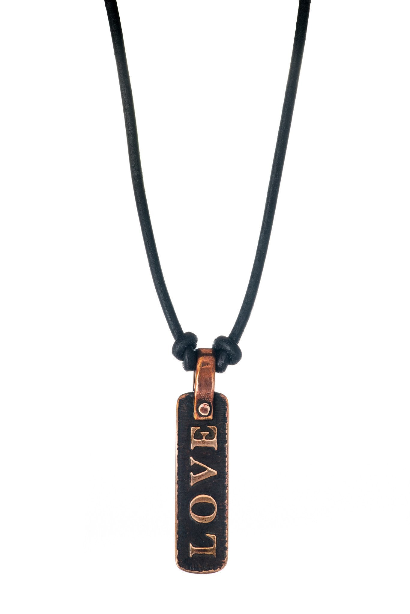 Love (Ahava) Hebrew Necklace - Silver or Bronze