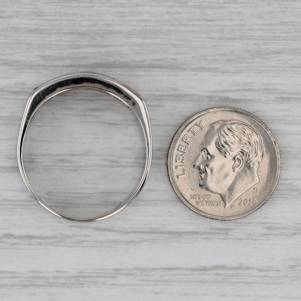 1.40ctw Diamond Wedding Band 18k White Gold Size 9.25