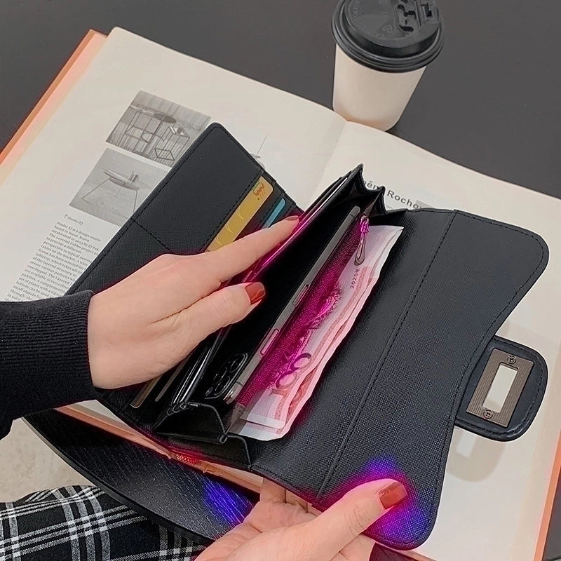 Fashion Medium Long Ladies Wallet New Fashion Large-capacity Two-fold Wallet