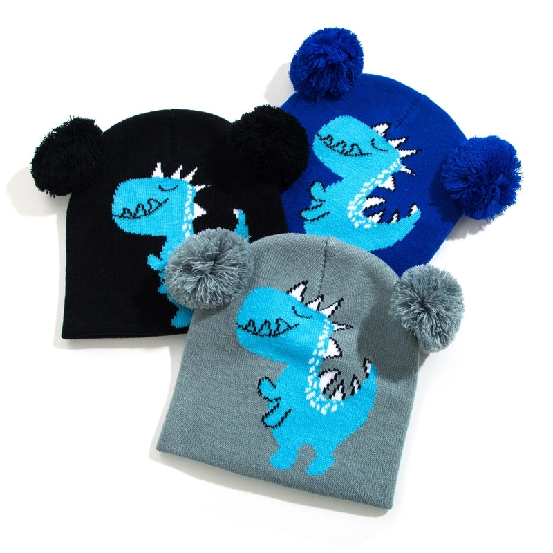 Children Unisex Fashion Dinosaur Crochet Lace Wool Cap