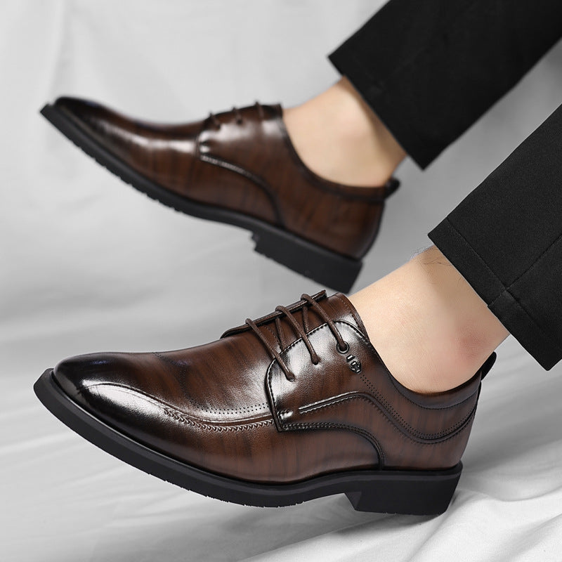 Men's Leather Fashion Trend British Style Casual Shoes