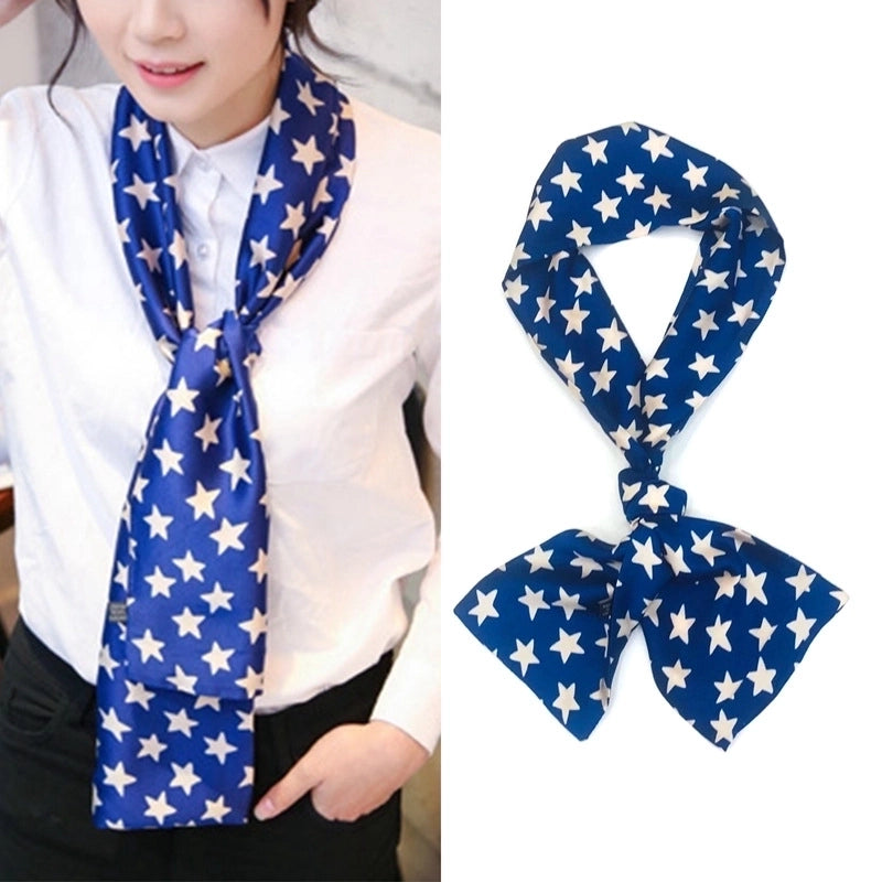 Women's Elegant Minimalist Geometric Chiffon Printing Silk Scarf