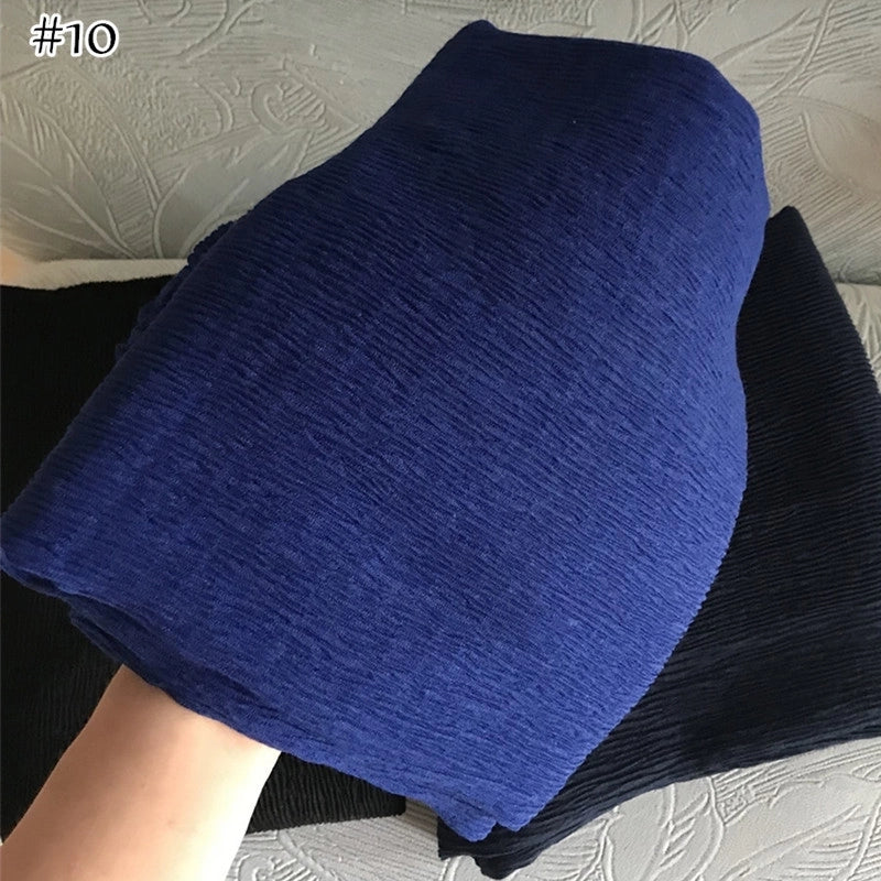 Women's Casual Minimalist Solid Color Cotton And Linen Scarf