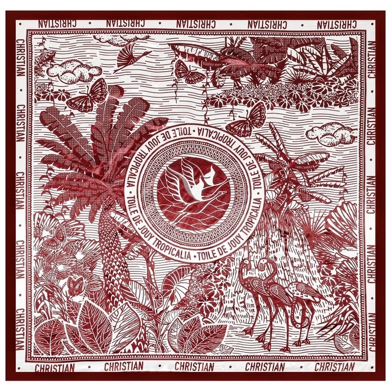 Women's Casual Minimalist Tree Feather Flower Satin Printing Silk Scarf