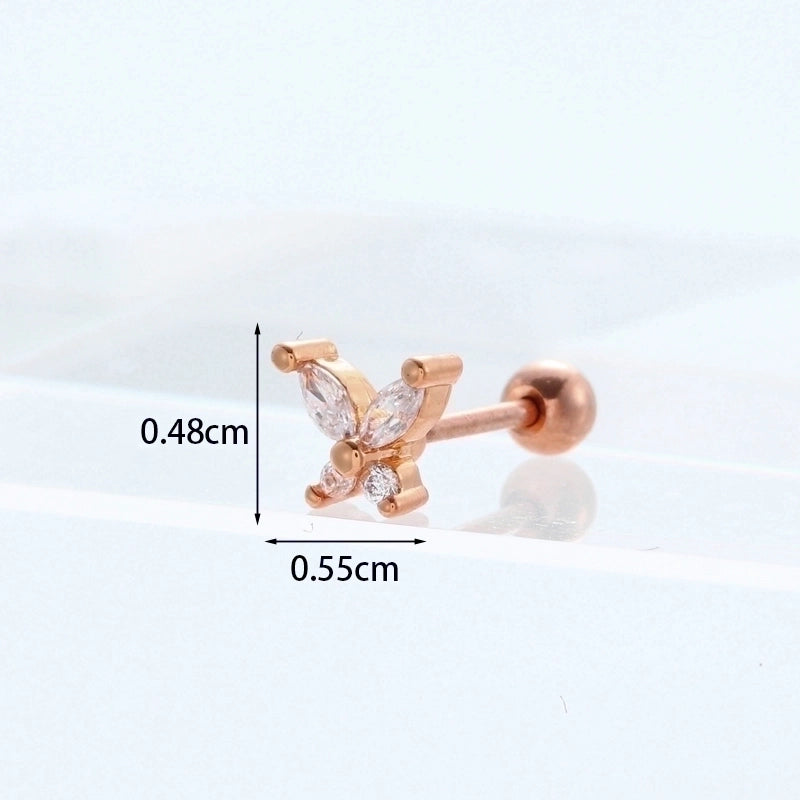 Ear Cartilage Rings & Studs Exaggerated Animal 316L Stainless Steel  Copper