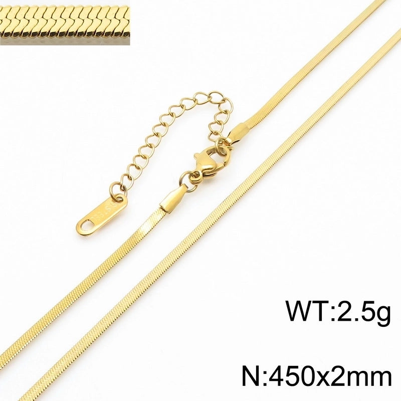 Minimalist Geometric 304 Stainless Steel 18K Gold Plated Necklace