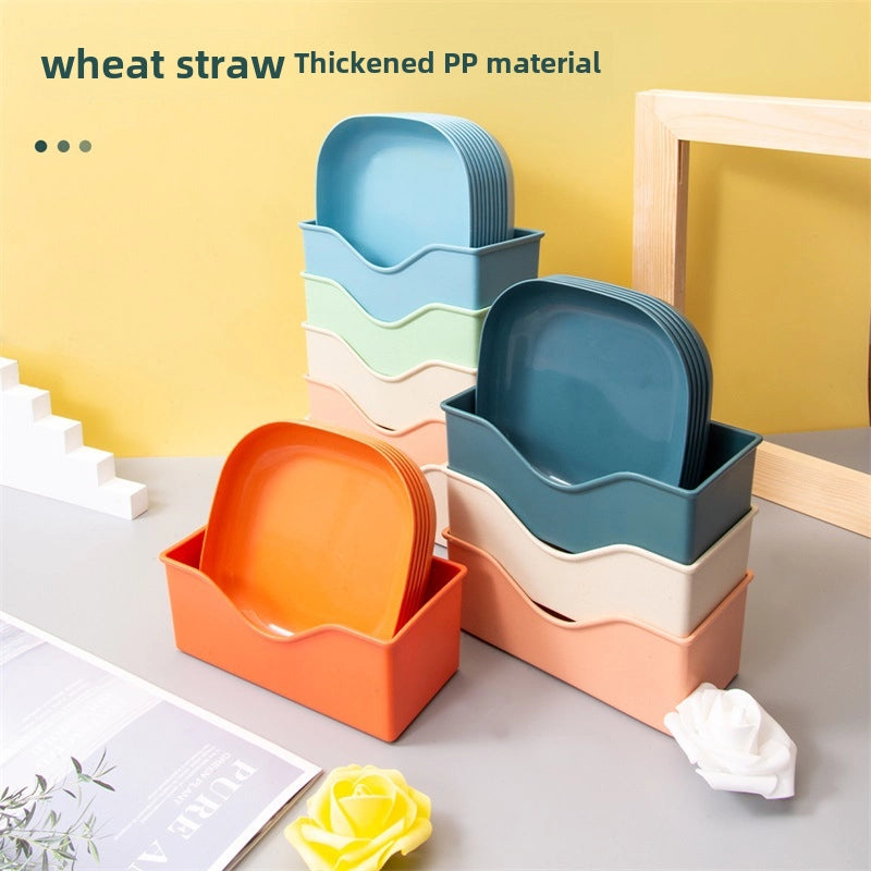 Plastic PP Household Desktop Garbage Storage Tray  Dining Table Spitting Bone Dish Bone Dish