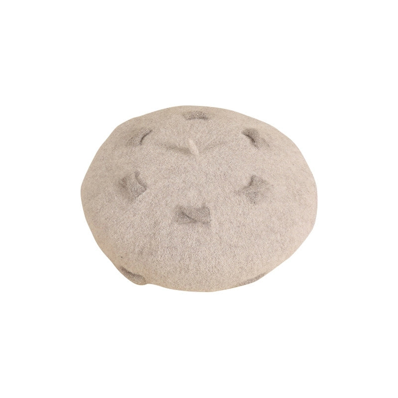 Women's Minimalist Color Block Eaveless Beret Hat