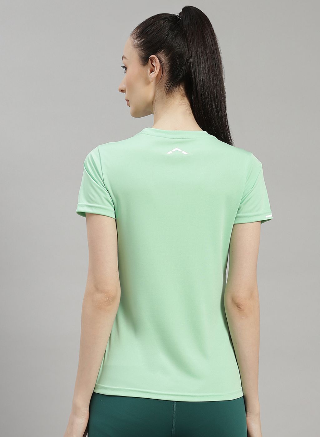 Women Green Solid Top