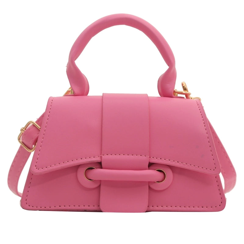 Women's Medium Pu Leather Solid Color Vintage Style Classic Style Flip Cover Crossbody Bag
