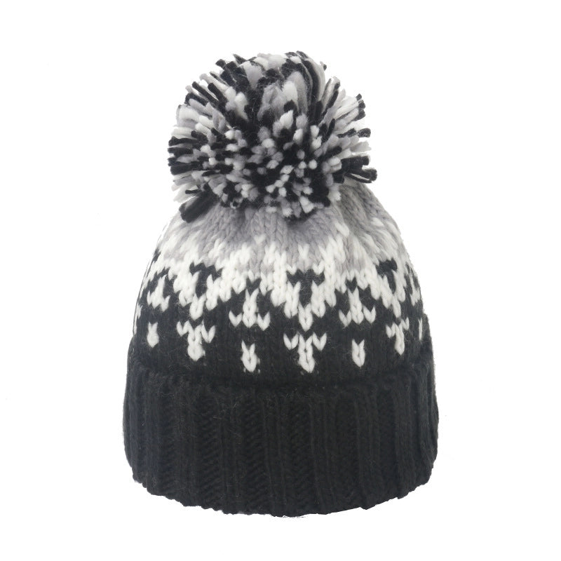 Women's Elegant Basic Color Block Eaveless Wool Cap