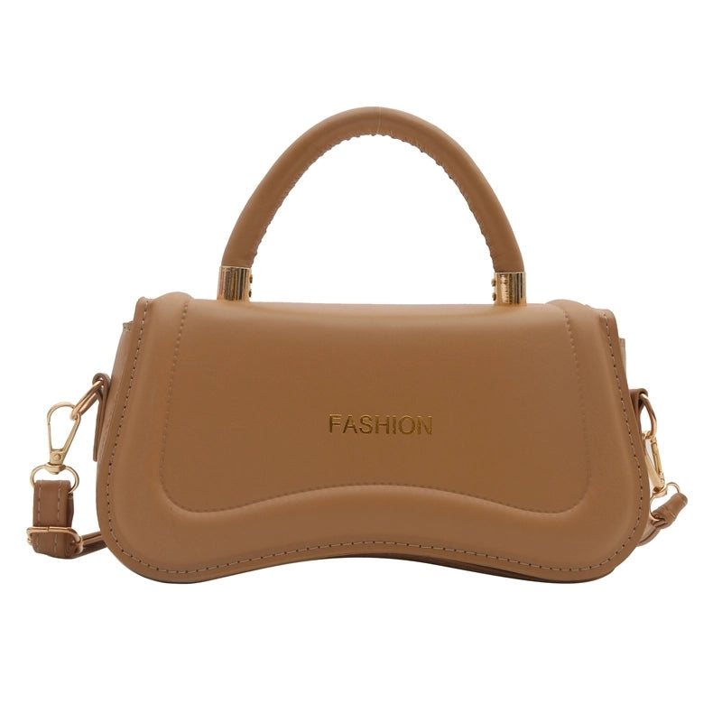 Women's Pu Leather Solid Color Vintage Style Square Flip Cover Handbag