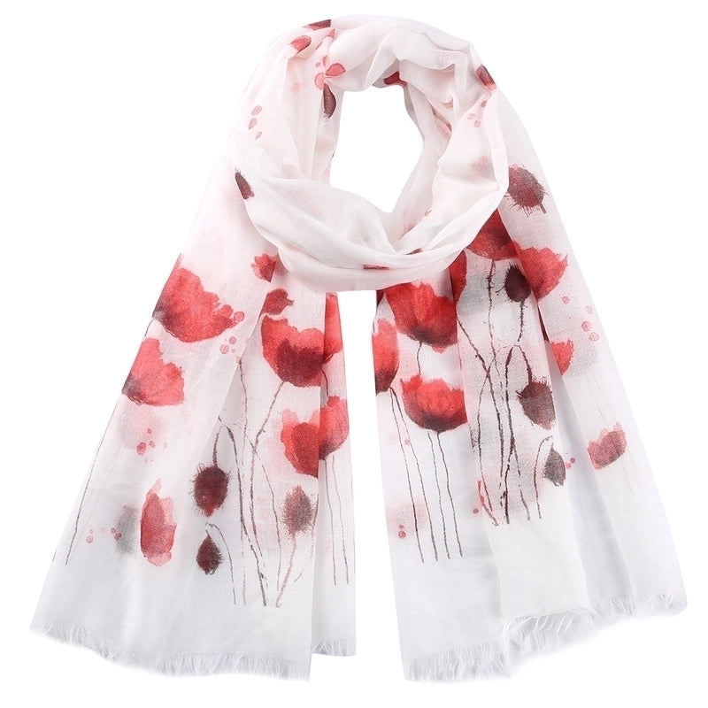 Women's Streetwear Flower Polyester Printing Scarf