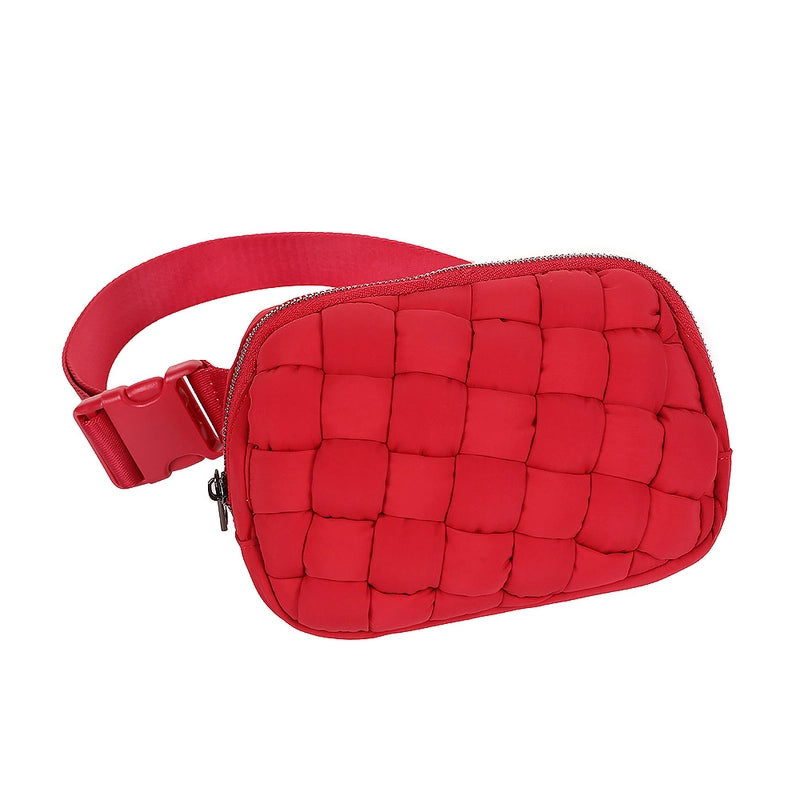 Unisex Basic Solid Color Nylon Waist Bags