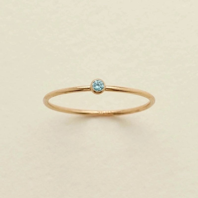 304 Stainless Steel Gold Plated Retro Plating Inlay Solid Color Zircon Rings