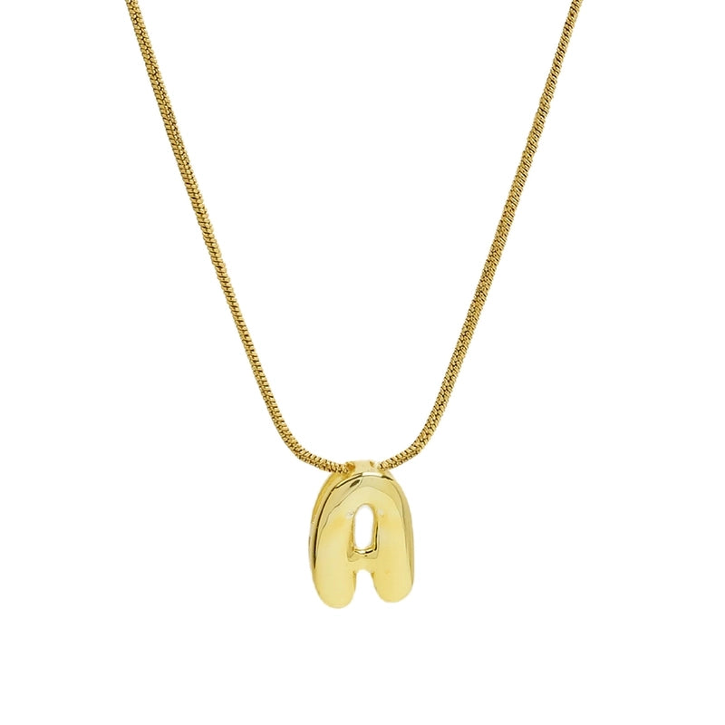 Basic Modern Style Classic Style Letter 304 Stainless Steel Brass Plating Pendant Necklace