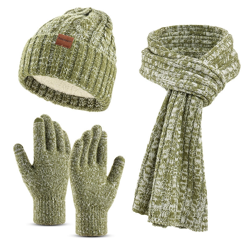 Women's Classic Style Solid Color Water Ripples Beanie Hat