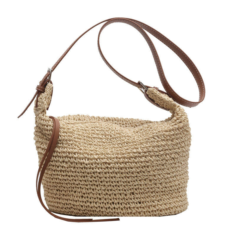 Women's Medium All Seasons Straw Classic Style Shoulder Bag