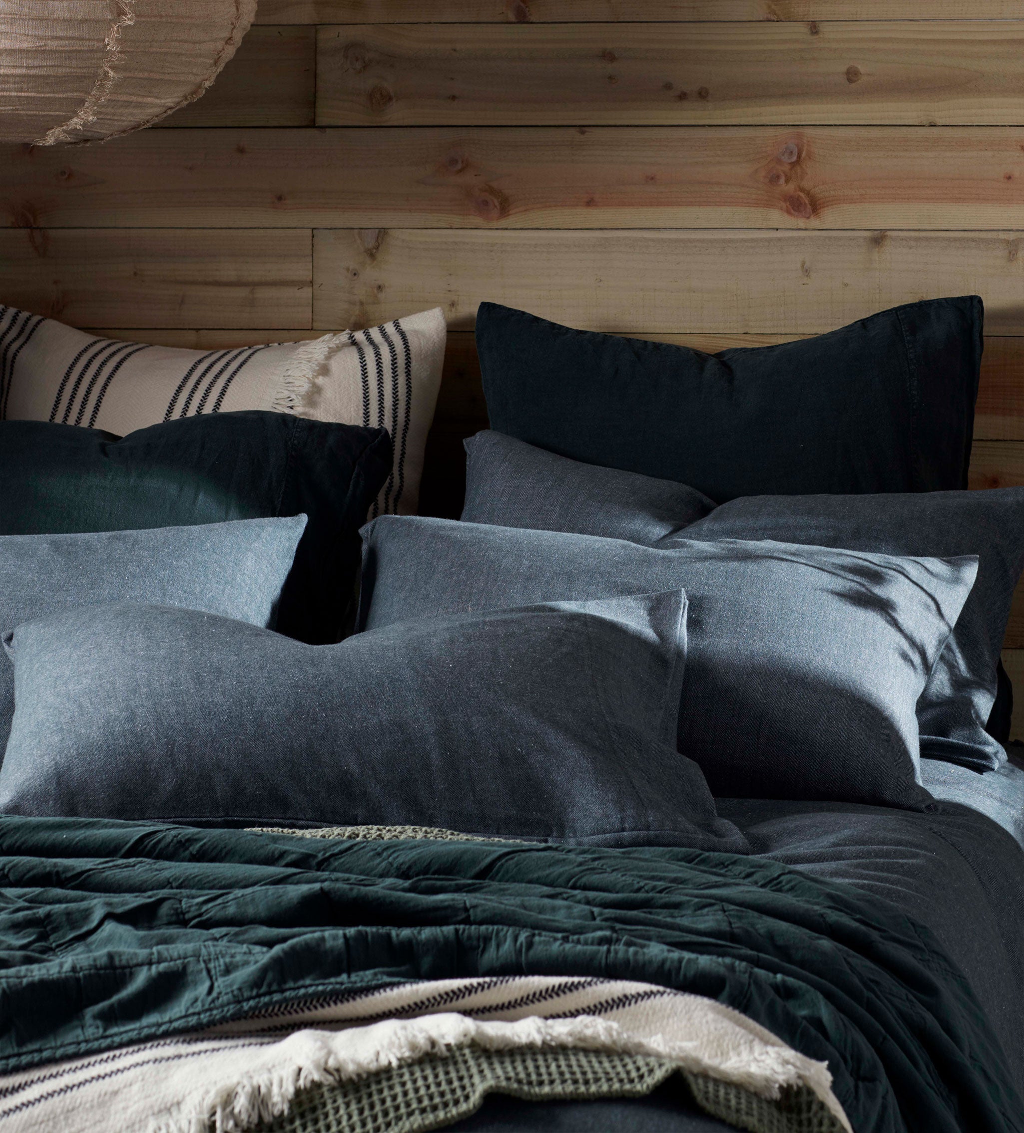 Darkest Spruce Henry Brushed 100% Organic Cotton Pillowcase