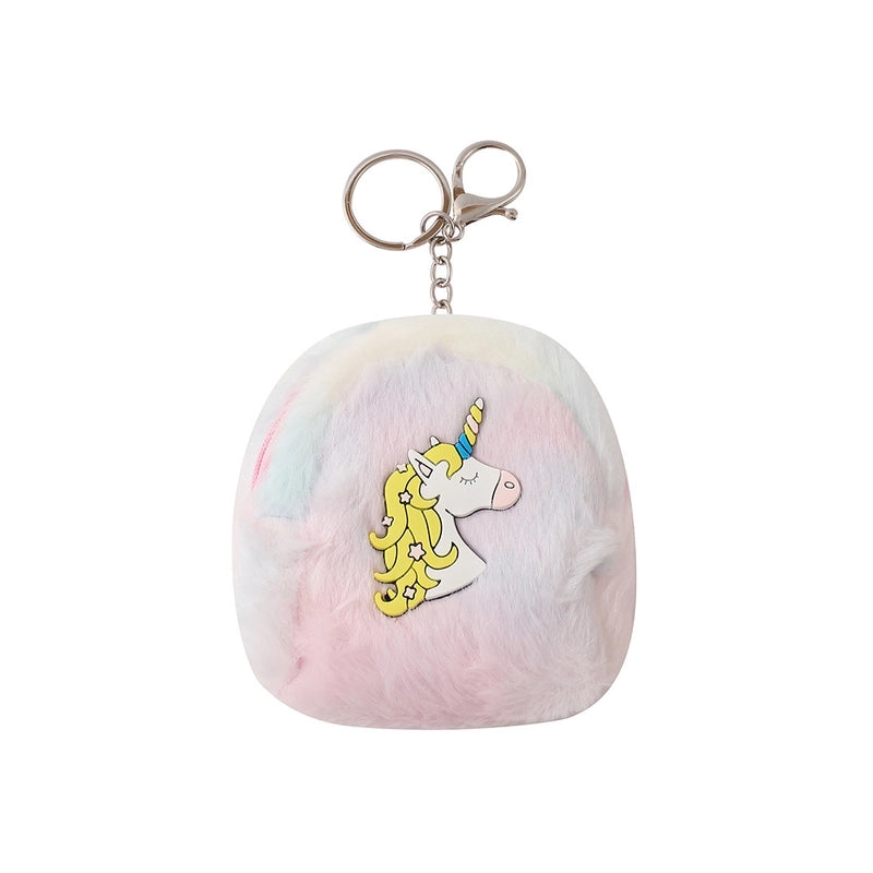Women's Animal Cartoon Plush Zipper Kids Wallets