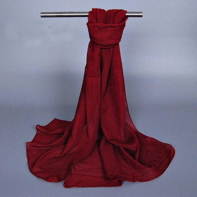 Women's Streetwear Solid Color Chiffon Scarves & Gloves
