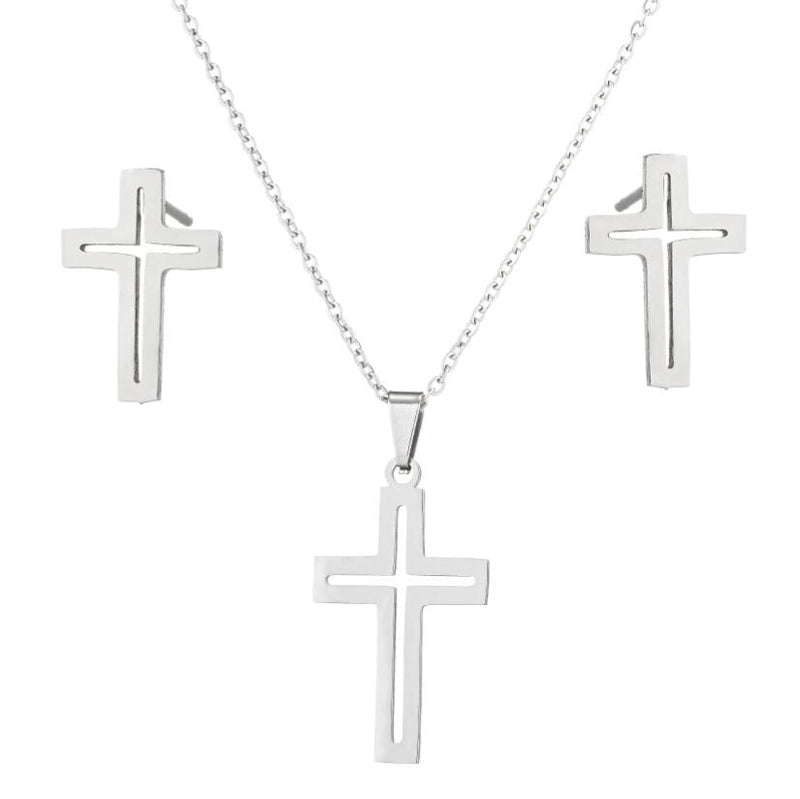 Minimalist Heart Shape Stainless Steel Plating Women's Earrings Necklace