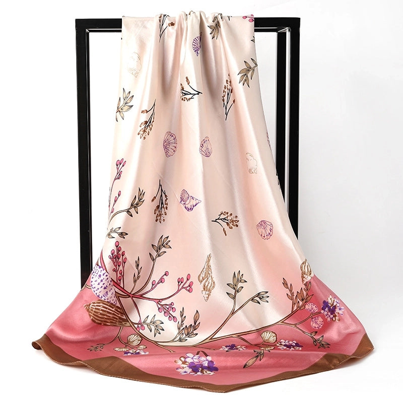 Women's Elegant Basic Minimalist Printing Polyester Printing Silk Scarf