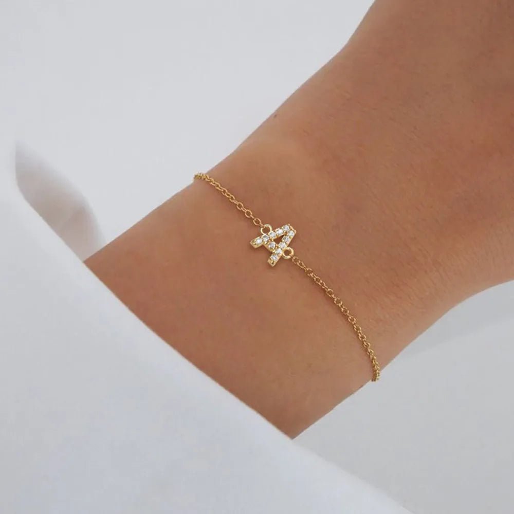 Dainty Initial Chain Bracelet