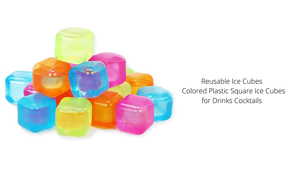 12Pcs - Reusable Plastic Ice Cubes