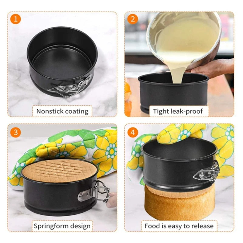 3 Pcs Non-Stick Cake Molds