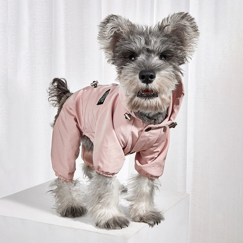 Pet New Dog Four-leg Raincoat Cat And Dog Universal Waterproof Reflective Clothes Open Traction Mouth Raincoat