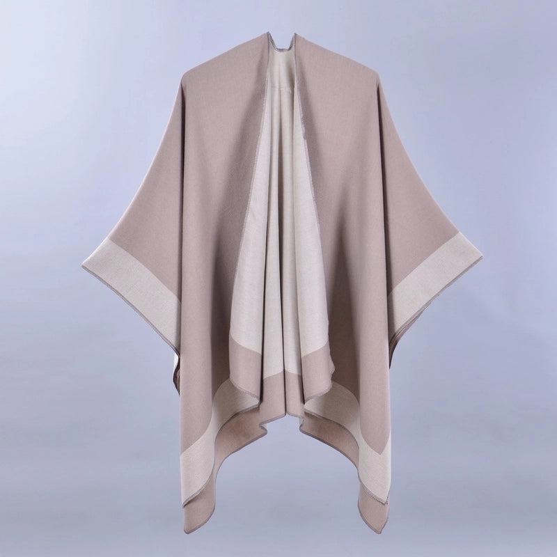 Women's Casual Color Block Imitation Cashmere Shawl