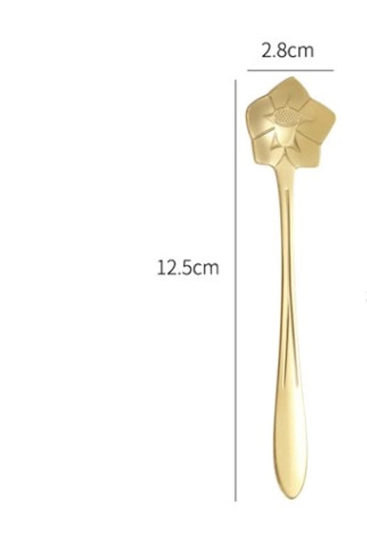 Casual Flower Stainless Steel Spoon