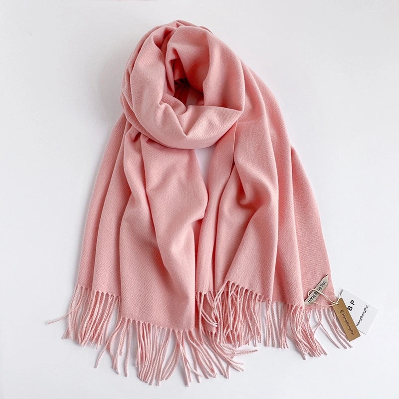 Unisex Casual Basic Solid Color Imitation Cashmere Scarf