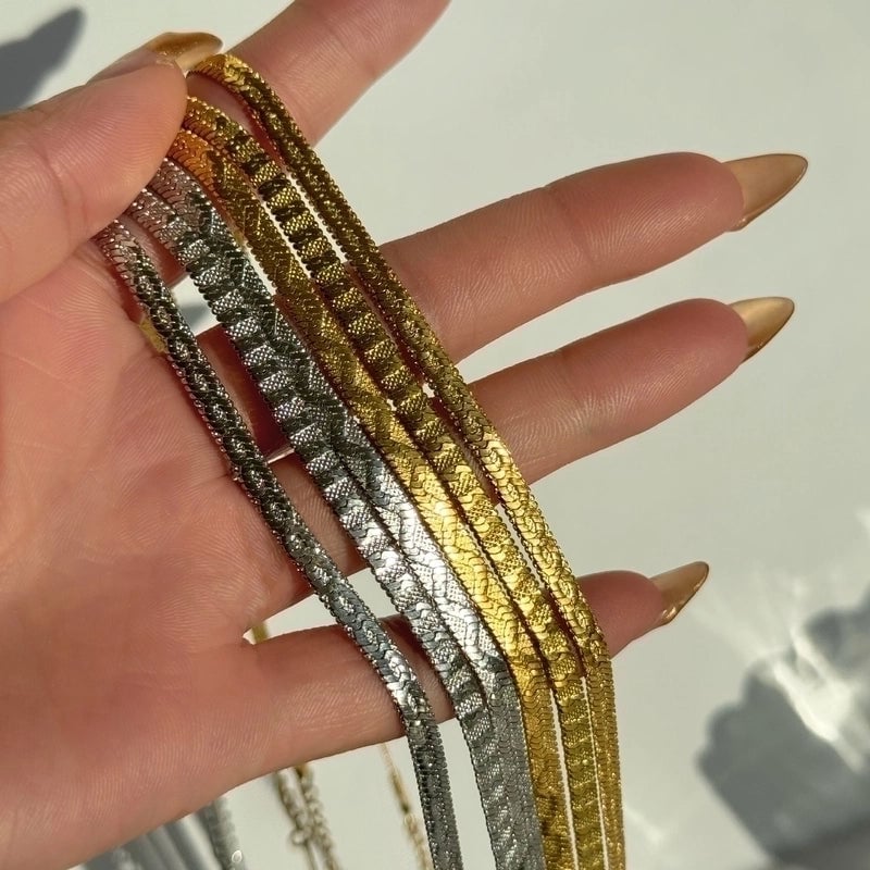 Titanium Steel French Style Plating U Shape Necklace