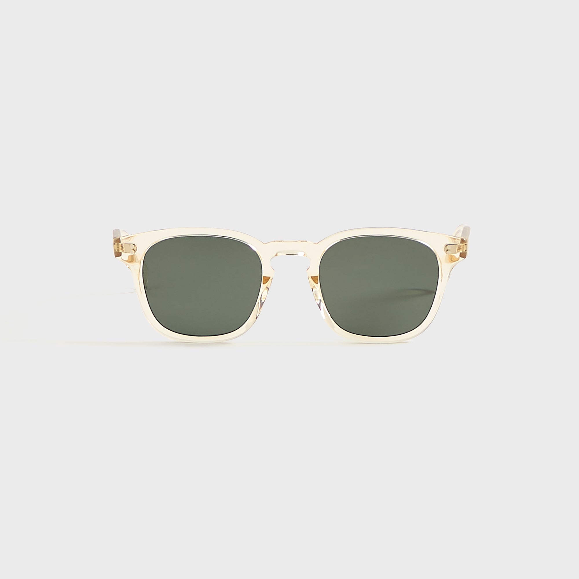 Garrett Leight Ace II Sunglasses - Pure Glass / Semi Flat Pure Blue Smoke