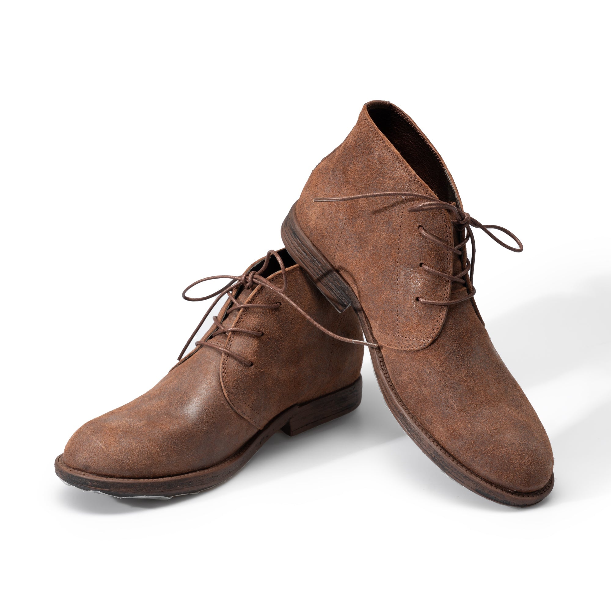 Retro Soft Desert Boots Handmade Ankle Boots For Women Sweet and Cool in Brown