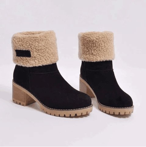 Women's Block Heel Snow Boots