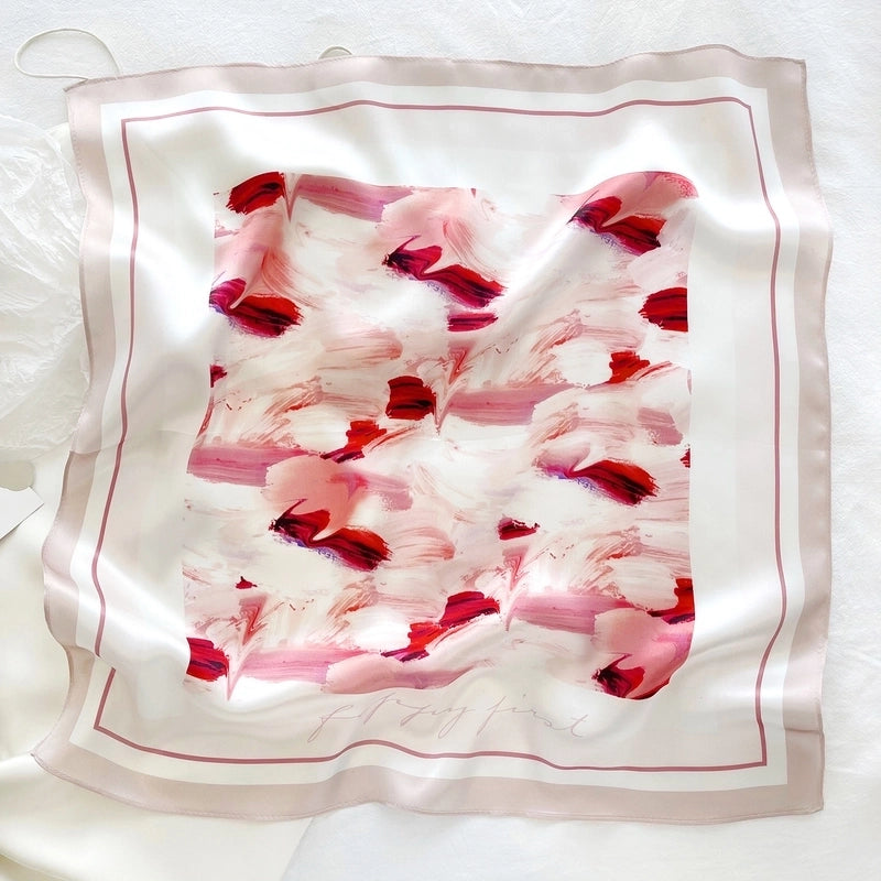 Women's Sweet Human Silk Printing Silk Scarf