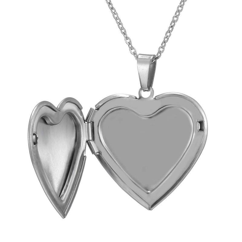 Minimalist Heart Shape Stainless Steel Plating Pendant Necklace 1 Piece